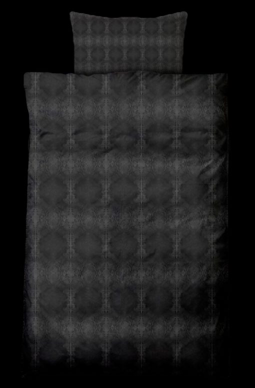 DP (Duvet & pillow) cover example. "Dream orbit" print design in black color-play e.g. for duvet and pillow cover.