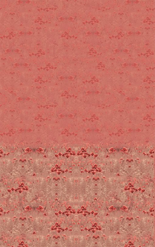 Front view of print for duvet cover in tea_rose color-play.