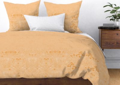 Bedding, duvet and pillow cover with romance poppies print design in new-wheat color play (yellow tones)