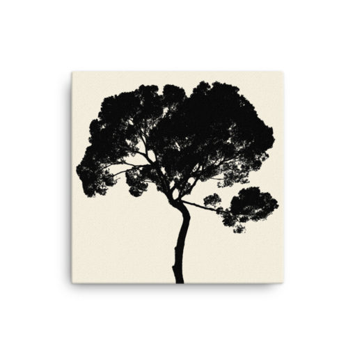 Tree in the sky, solid pristine. Photo Canvas Art hand-stretched on a poly-cotton blend canvas with a matte finish coating. Dimension: 12"x12"