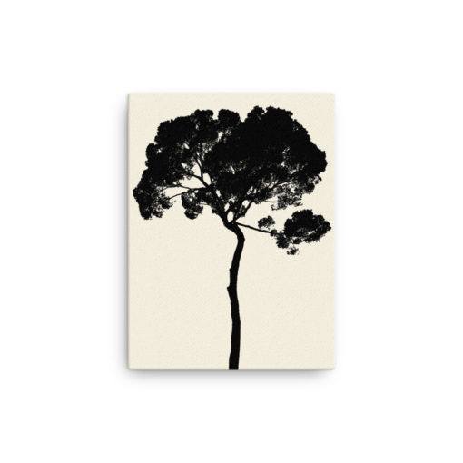Tree in the sky, solid pristine. Photo Canvas Art hand-stretched on a poly-cotton blend canvas with a matte finish coating. Dimension: 12"x16"